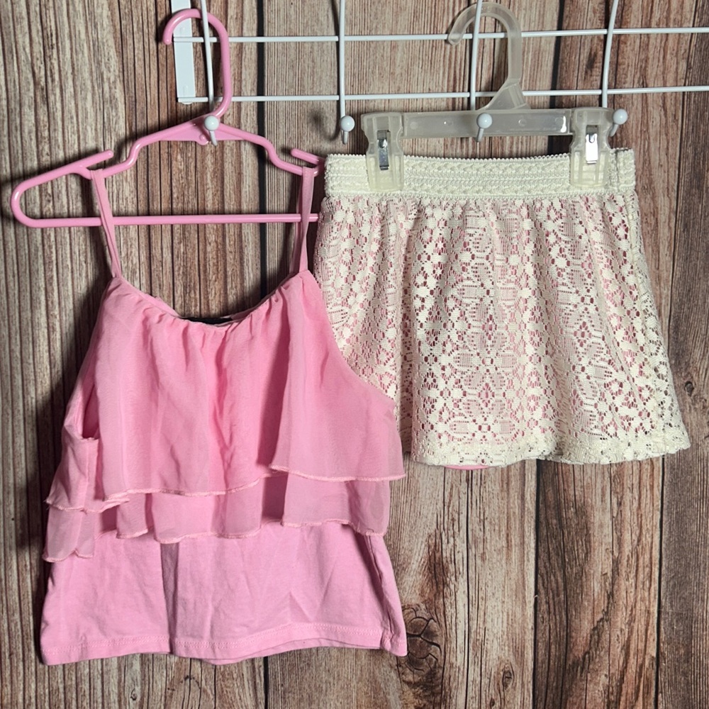 (0019) Girls: 8 R.M.L.A 2pc Skort/Tank Set- H4